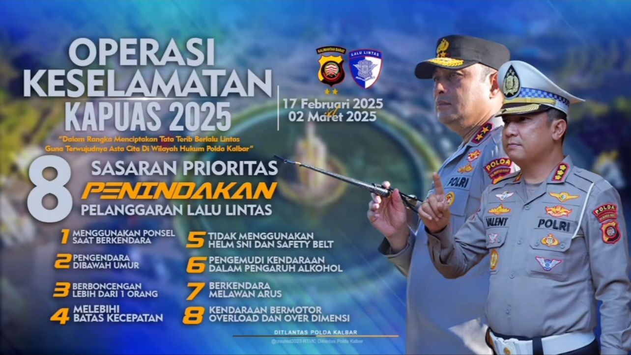 POLDA KALBAR DAN JAJARAN GELAR OPERASI KESELAMATAN KAPUAS 2025