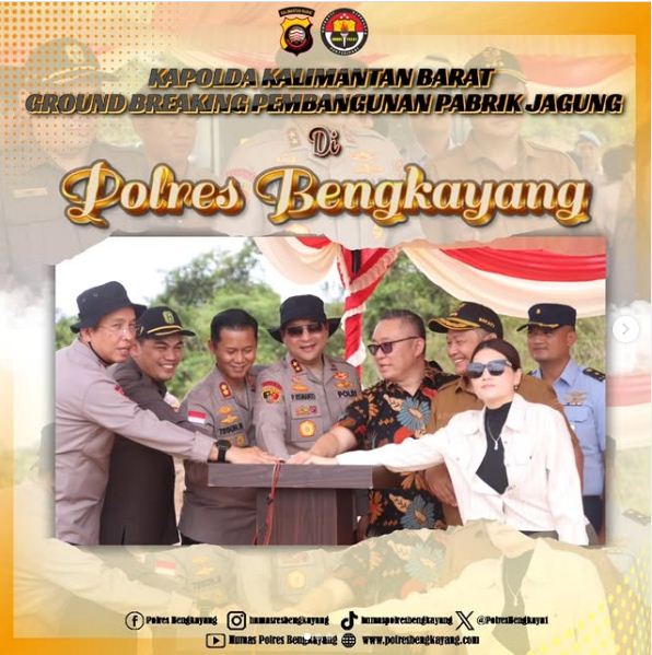 Kapolda Kalbar Ground Breaking Pembangunan Pabrik Jagung di Bengkayang